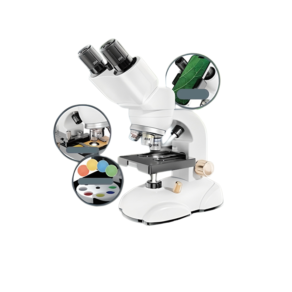 مجموعة مجهر مختبر العلوم للأطفال للمبتدئين - اكتشف عالمًا أفضل للمجهر - 200X، 800X، 1600X