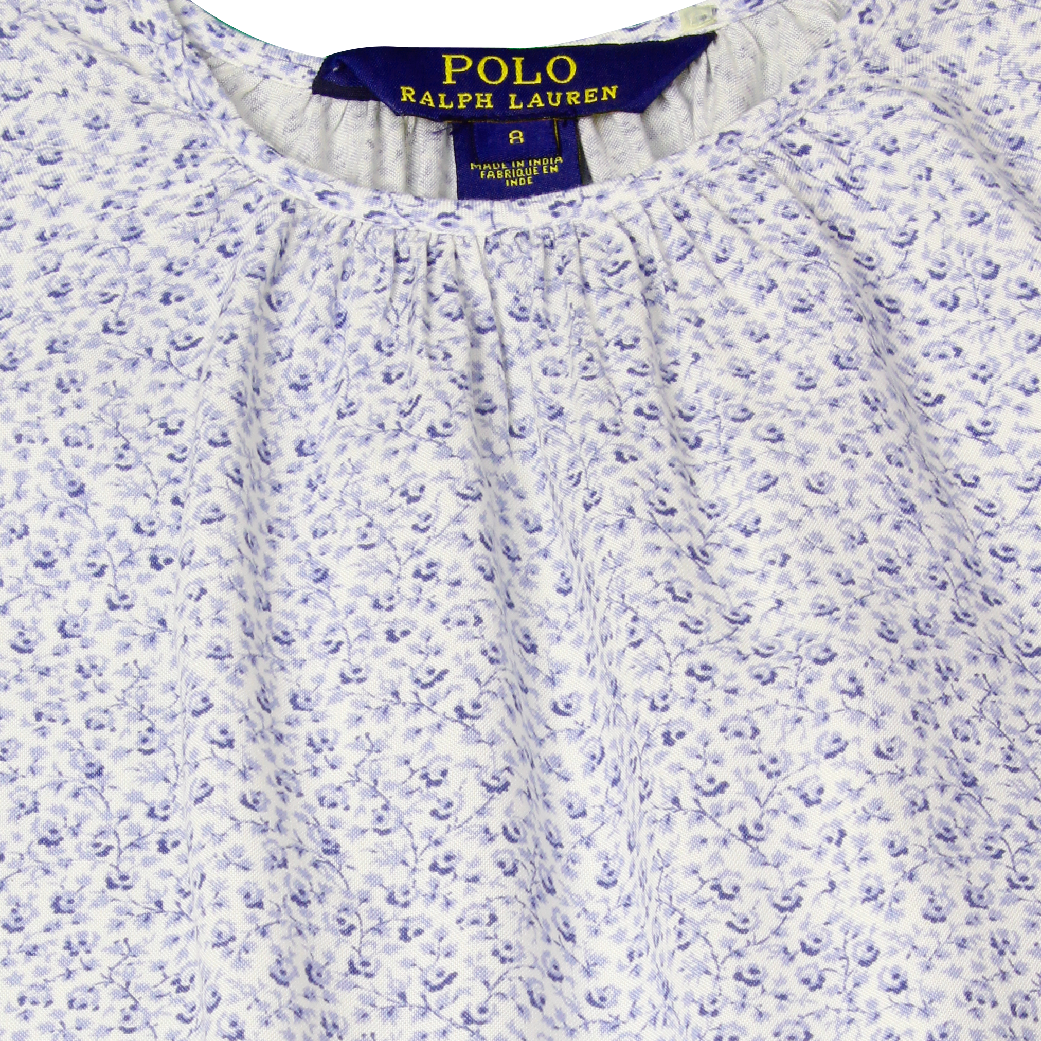 POLO RALPH LAUREN Kids BLUE FLORAL DRESS - Size 8 - 3alababak
