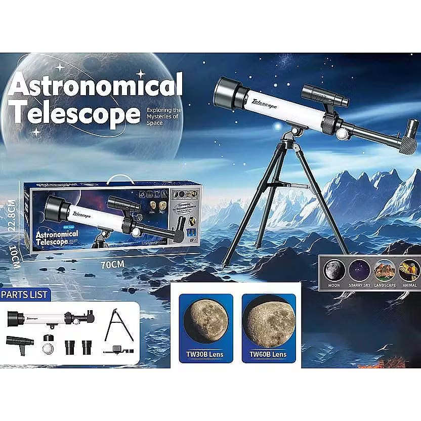 Kids Science Kit Astronomical Telescope for Exploring the Mysteries of Space, Moon, and Wildlife