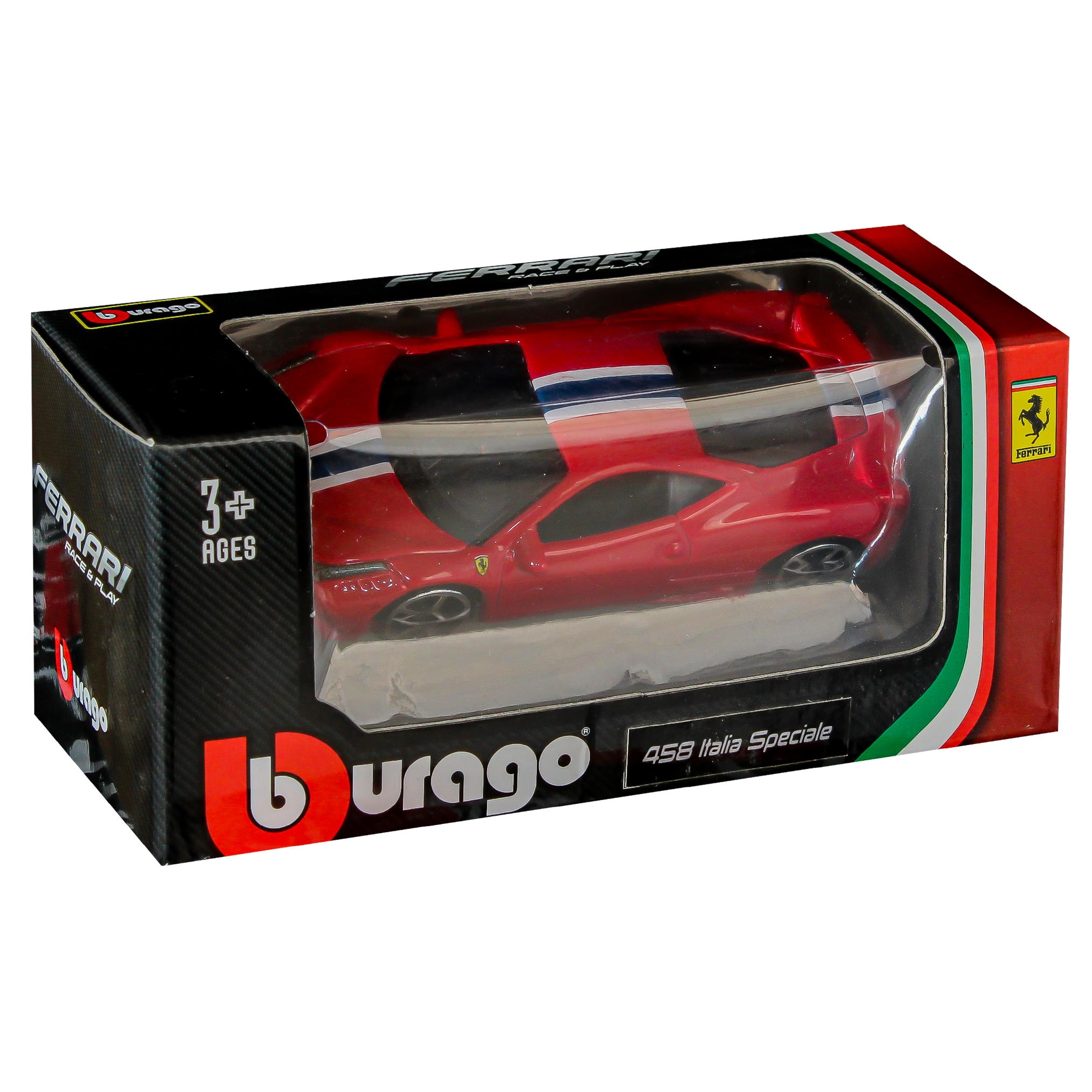 Burago Ferrari Race & Play Car - 458 Italia Speciale