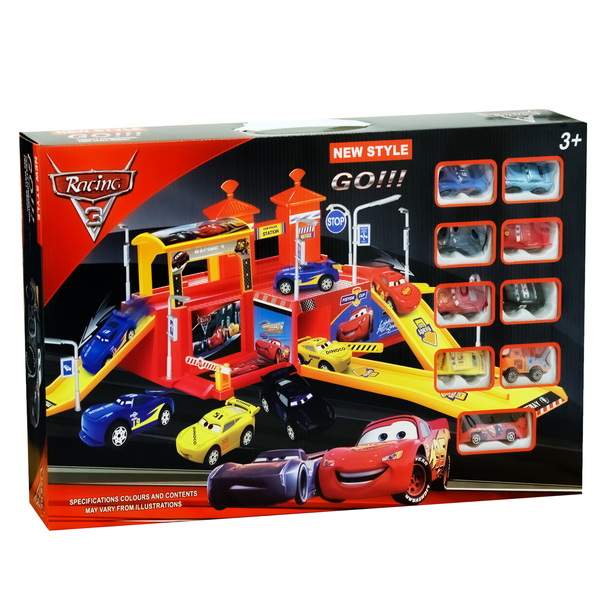 Super Racing Speed Challenge Cars Set of 10 Cars Multi Colors