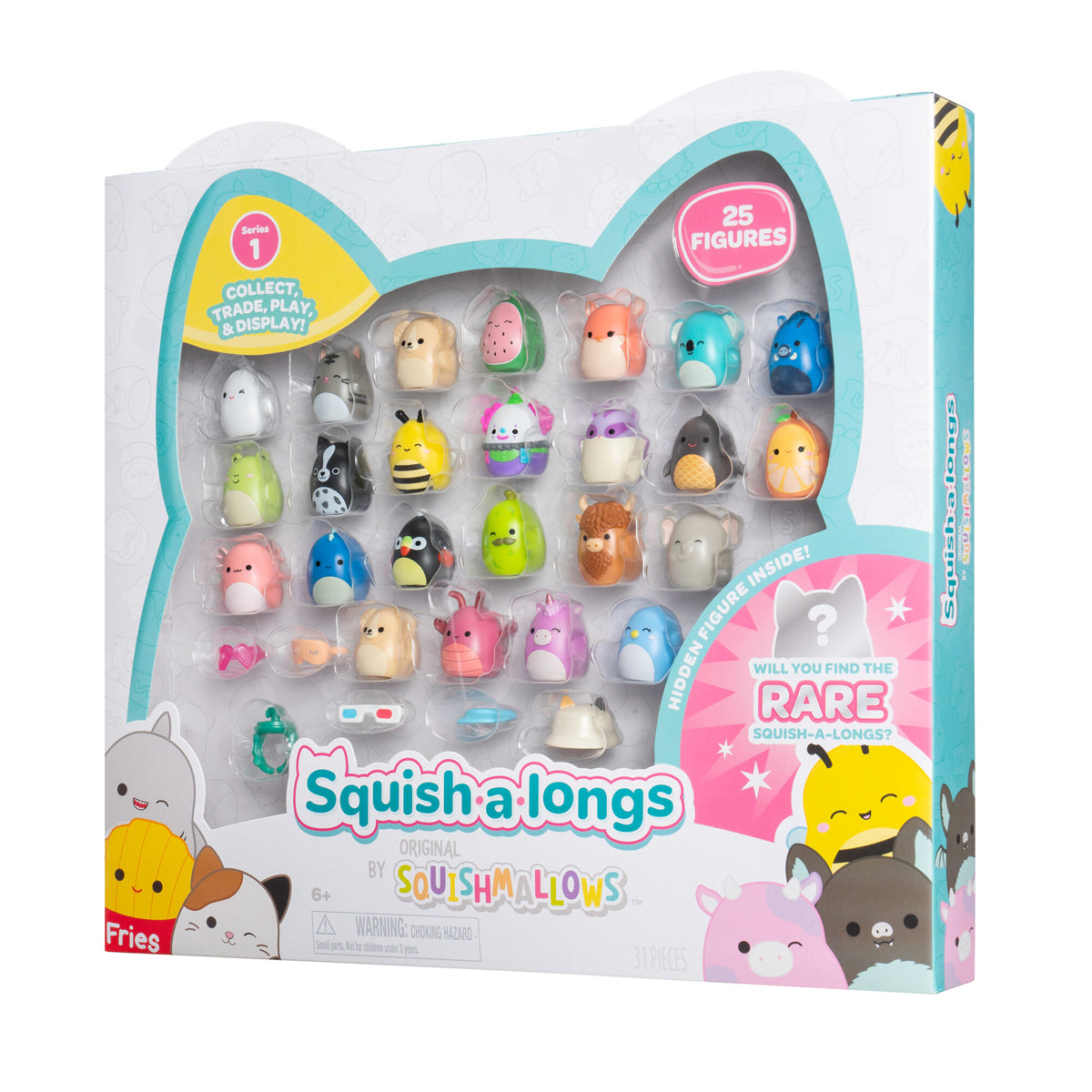 Jazwares Squishmallows Squish-a-Longs Series 1 1-Inch Mini Figure 25-Pack