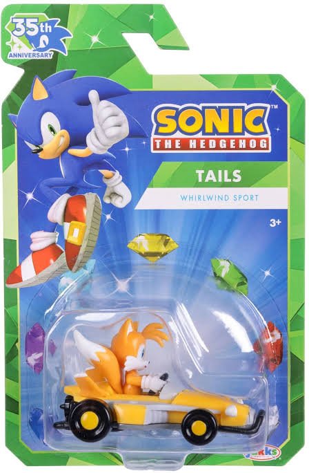Sonic 35th Anniversary Classic Tails Die-Cast Vehicle Whirlwind Sport – 2.5"