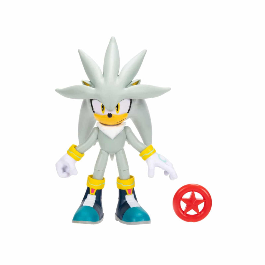 Sonic 35th Anniversary Modern Silver with a Red Star Ring Action Figure – 4"