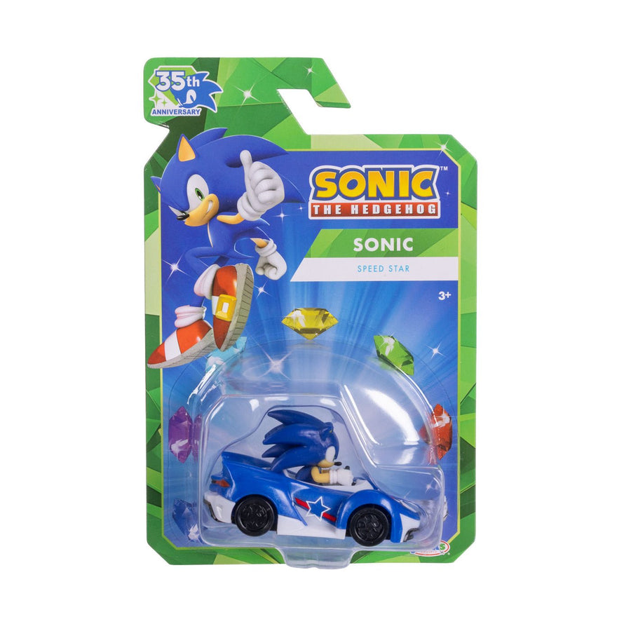 Sonic 35th Anniversary Classic Sonic Die-Cast Vehicle Speed Star – 2.5"