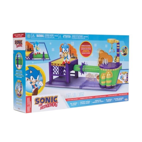 Sonic Oil Ocean Playset with Classic Sonic Figure – 2.5"