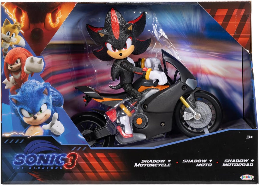 Sonic Movie 3 Shadow Action Figure with Motorcycle – 5"