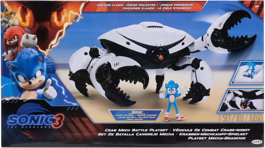Sonic Movie 3 Crab Mech Battle Playset with Sonic Figure – 2.5"