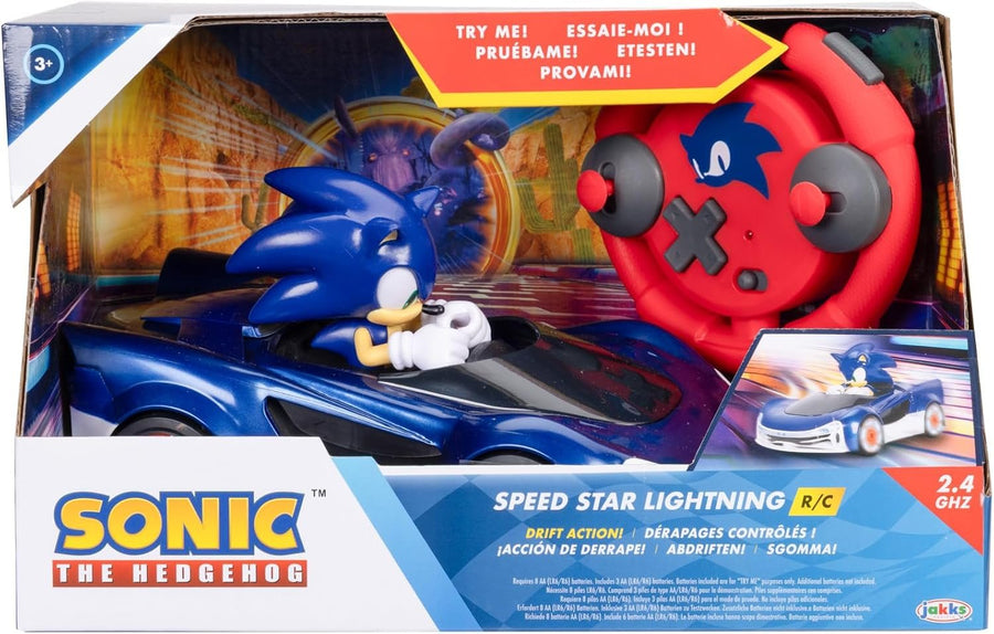 Sonic Movie 3 Speed Star Light-Up Remote Control Car