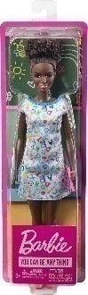 Mattel Barbie Career Doll Teacher with School Supply Print Dress, Pink Ballet Flat Shoes & Notebook Accessory