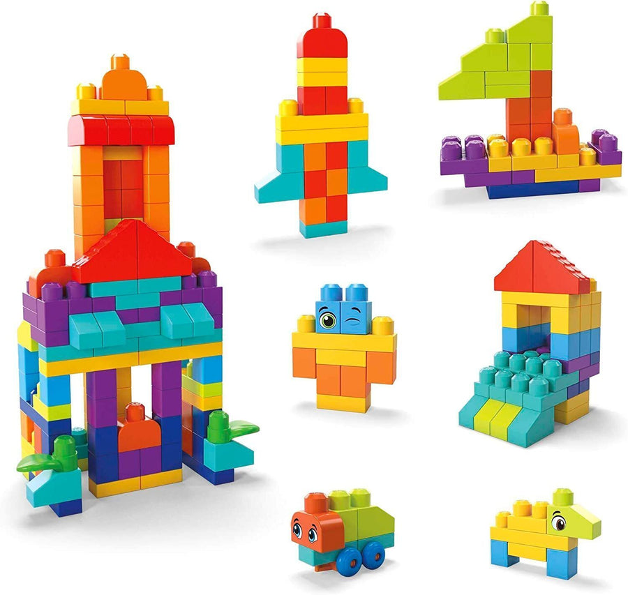 Mega Bloks Bigger Building Bag – Blue, 150 Pieces