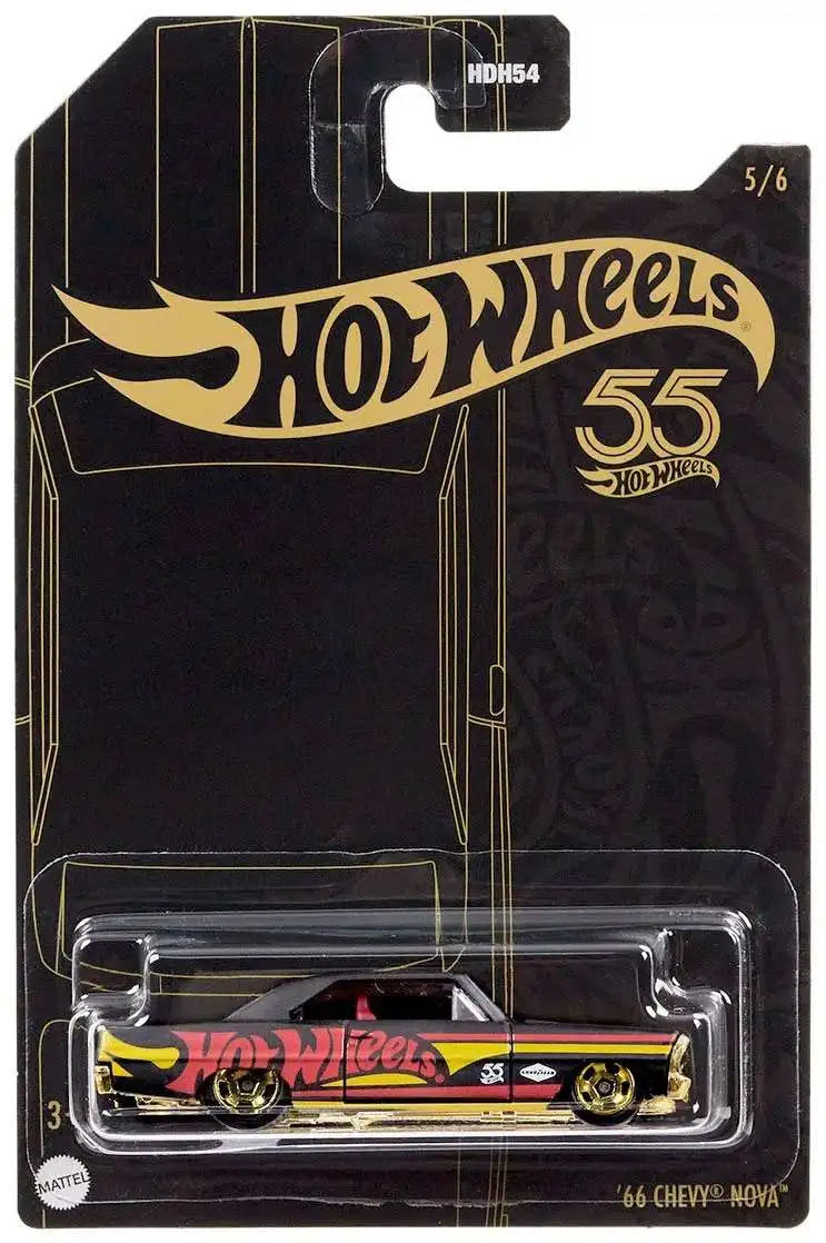 Hot Wheels - '23 Pearl & Chrome 55th Anniversary - '66 Chevy Nova