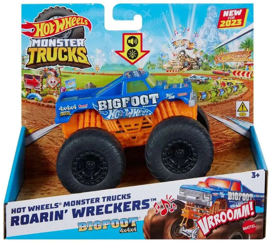 Mattel Hot Wheels Monster Trucks Roarin' Wreckers Bigfoot with Lights & Sounds