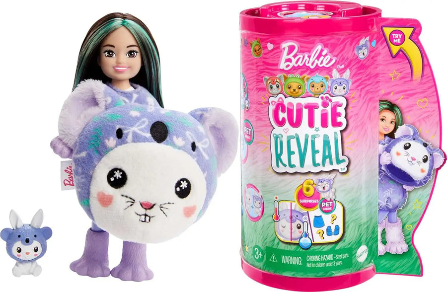 Barbie Cutie Reveal Costume Animal Series: Chelsea as Bunny in Koala Costume Surprise Doll