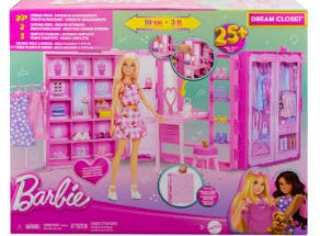 Mattel Barbie Dream Closet Toy Playset With Fashion Doll, CloThes, & Accessories, 3-Ft-Wide With 25+ Pieces