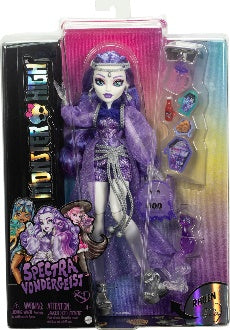 Mattel Monster High Spectra Vondergeist Fashion Doll With Pet Ferret Rhuen And Accessories