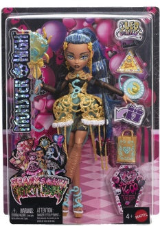 Mattel Monster High Scary Sweet Birthday Cleo De Nile Doll in Party Dress With Balloon & Gift
