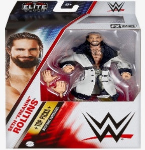 Mattel WWE Top Picks Elite Action Figure & Accessories Set, Seth “Freakin” Rollins 6-inch Collectible with Swappable Hands, Ring Gear & 25 Articulation Points JCJ36 (GNM28-965U)