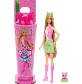 Mattel Barbie Pop Reveal Shakes Series Doll & Accessories Set, Scented Cute Kitten Fashion Doll