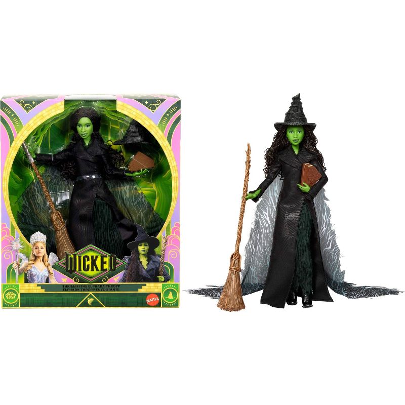 Wicked: For Good Deluxe Elphaba Doll with Movie Outfit & 4 Accessories