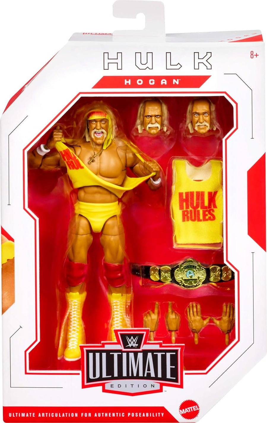 WWE Ultimate Edition Hulk Hogan Action Figure & Accessories – 6"