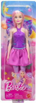 Mattel Barbie Dreamtopia Fairy Doll with Purple Butterfly-Inspired Bodice, Removable Pink Skirt & Radiant Pink & Purple Hair