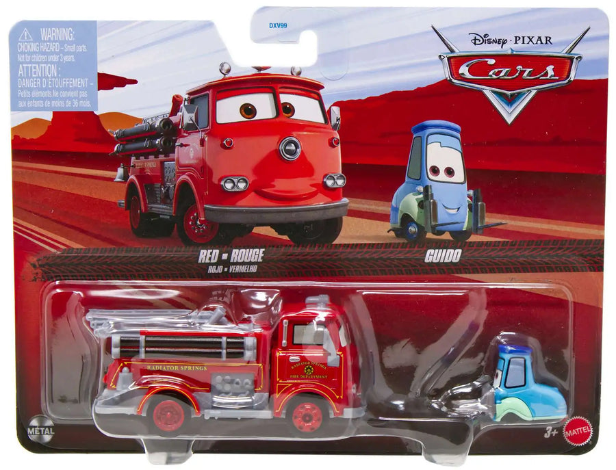 Mattel Disney Pixar Cars Metal Series 2 Pack - Red and Guido
