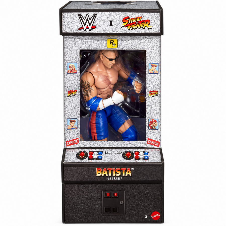 WWE x Street Fighter Batista as Sagat Action Figure & Accessories – 6"