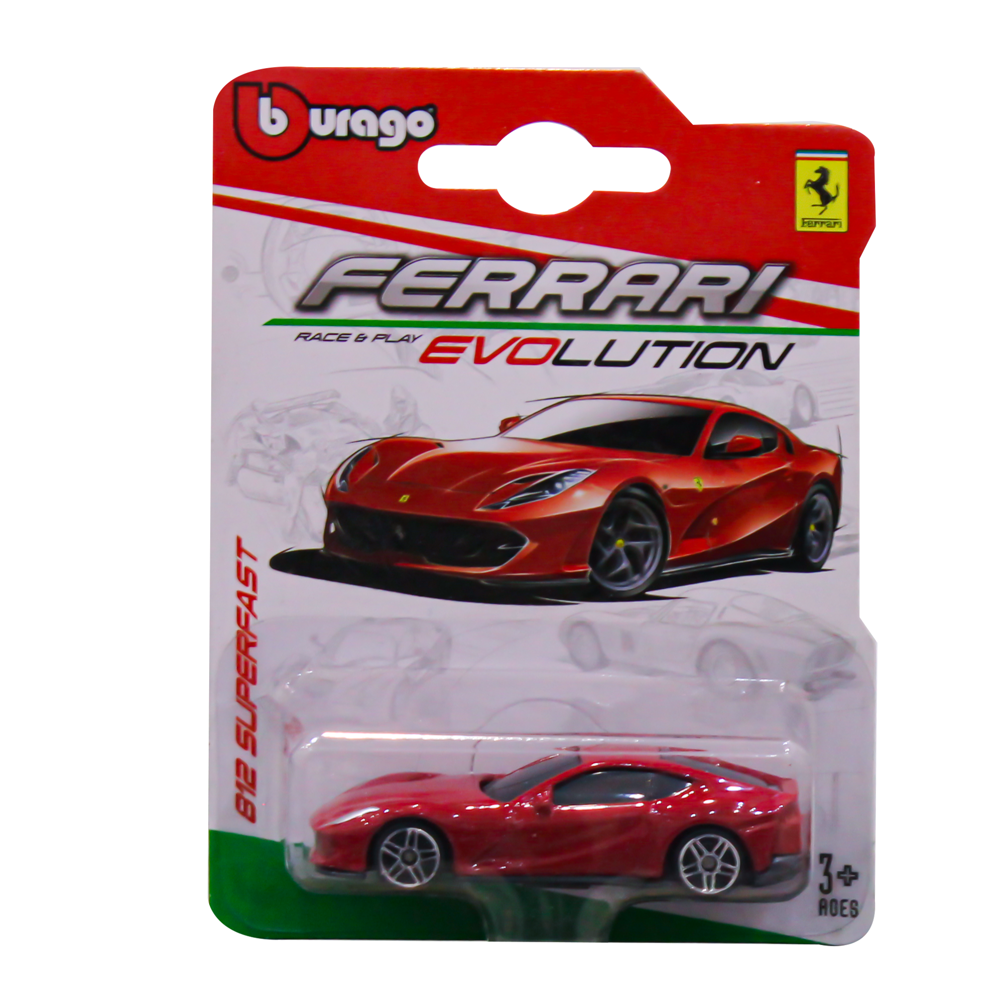 Burago Ferrari Evalution Race & Play Car - 812 Superfast