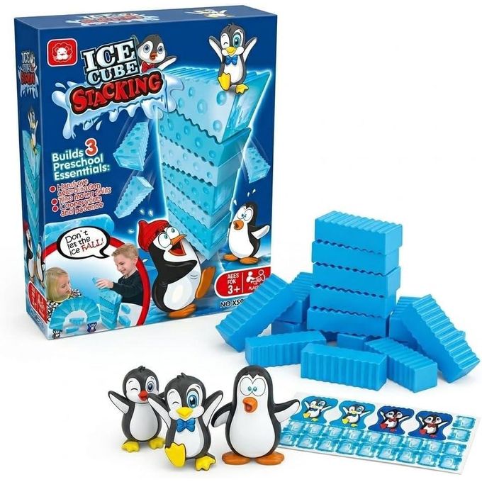3-in-1 Penguin Ice Cube Stacking & Balance Game