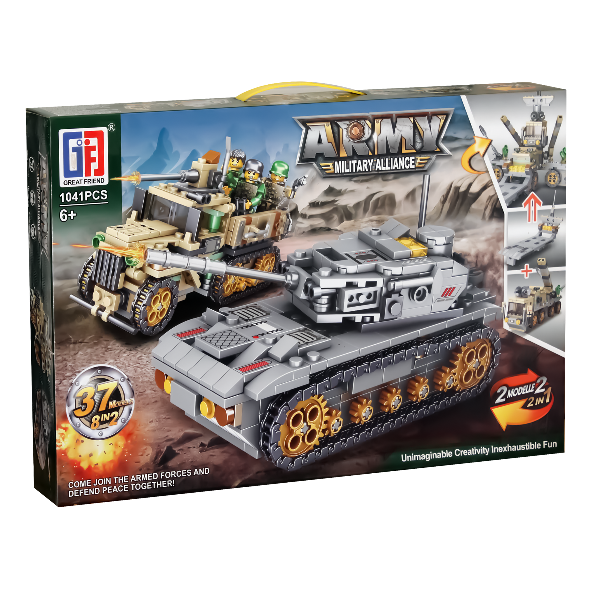 Great Friends Army Military Alliance 8 In 1 1041 PCS