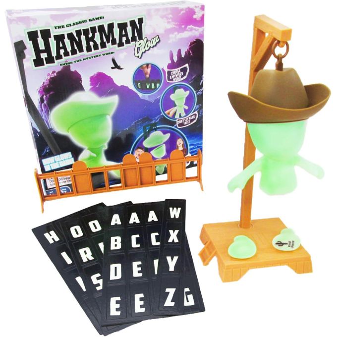 Hankman Game Glow Magnetic Word Guessing in The Dark Challenge Toy