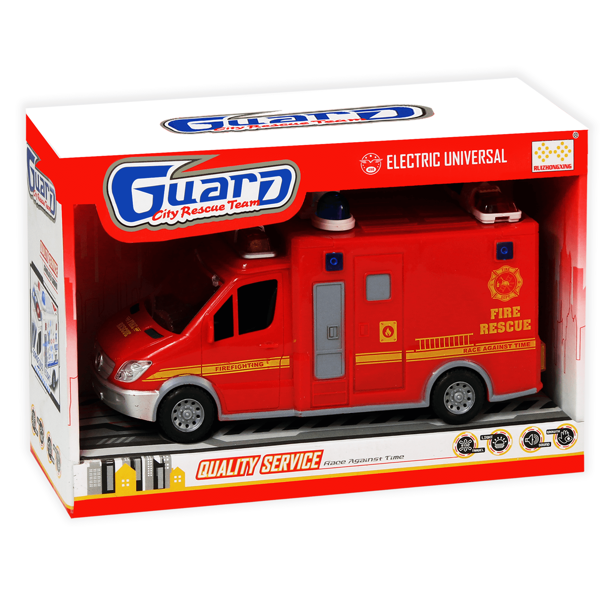 City Public Security DIY Fire Brigade Car - BumbleToys - 5-7 Years, Boys, Collectible Vehicles, Toy Land