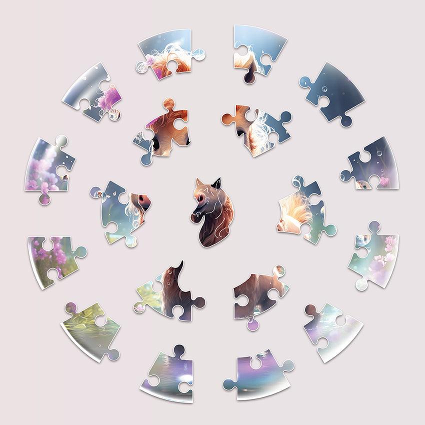 بازل خشبي بازل بابل باز للأطفال +3 - فرس