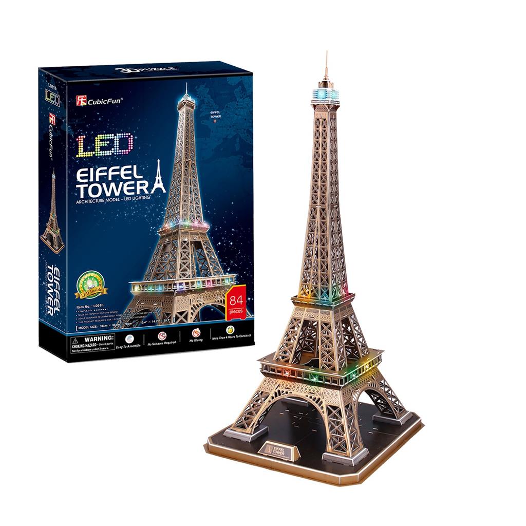CubicFun L091H Eiffel Tower 3D Puzzle 84 Pieces