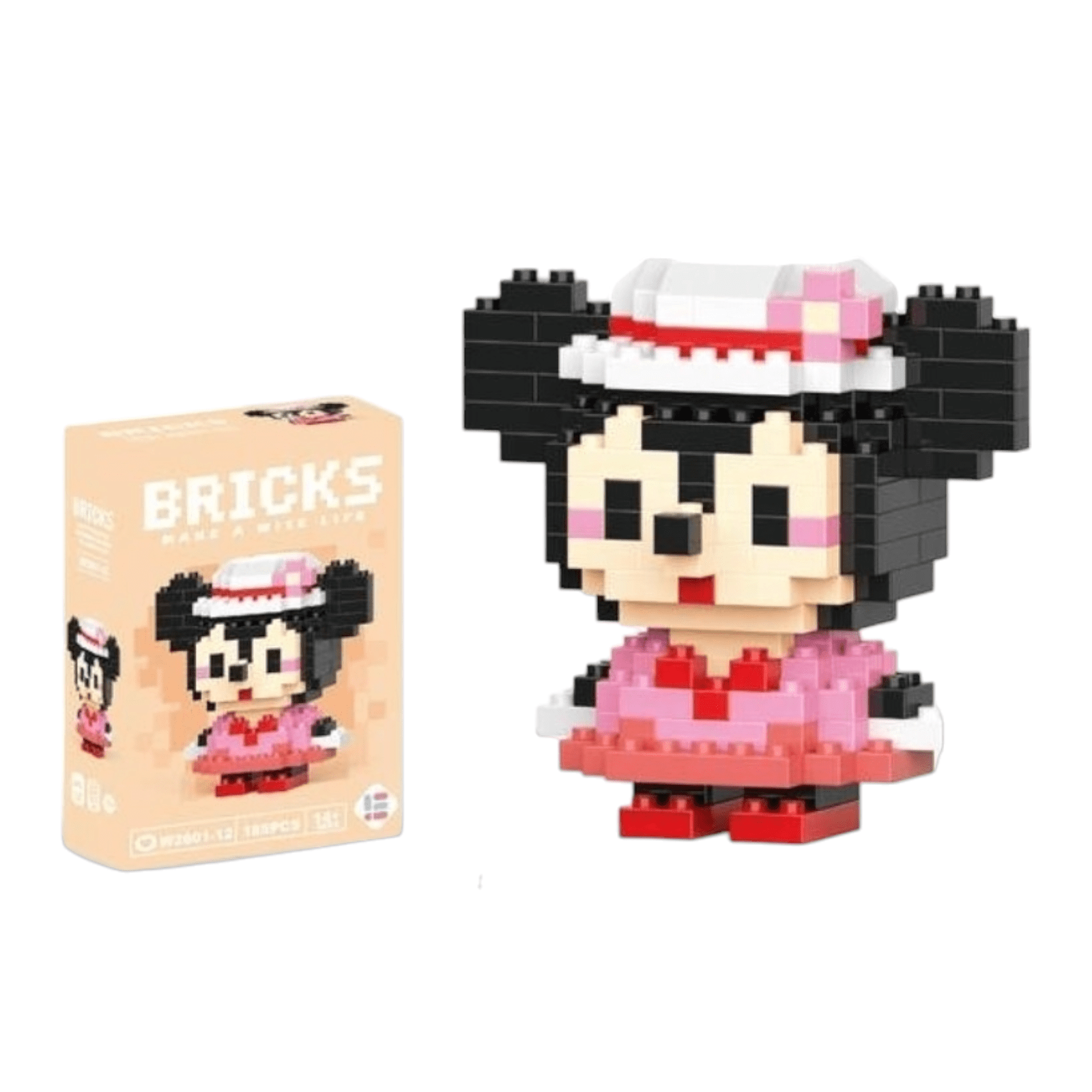 Disney Anime Princess Building Blocks  W2601-12 mini Action toy Figures Blocks - minnie mouse