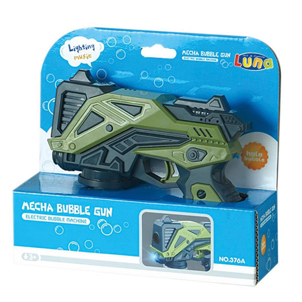 Electric Bubble Gun For Fru Soap Bubbles 376A - Green