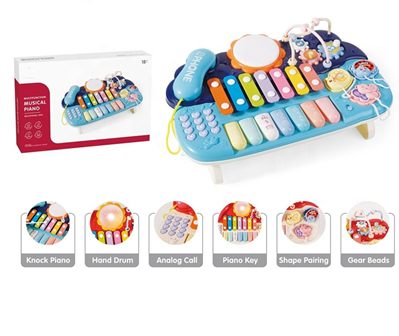 Battery Operated Telephone Drum with Lights & Music