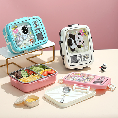 1270ML PLASTIC STEEL LUNCH BOX+70ML SAUCE CUP