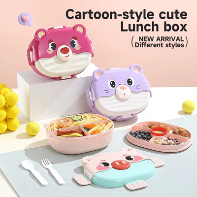 1350ML COMPARTMENTAILZED LUNCH BOX (3 COLOR)