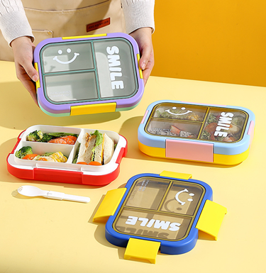 1000ML COMPARTMENTAILZED SEALED LUNCH BOX (3 COLOR)