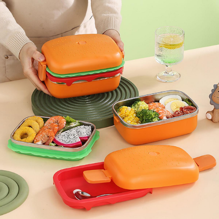1360ML DOUBLE-LAYER STAINESS STEEL LUNCH BOX