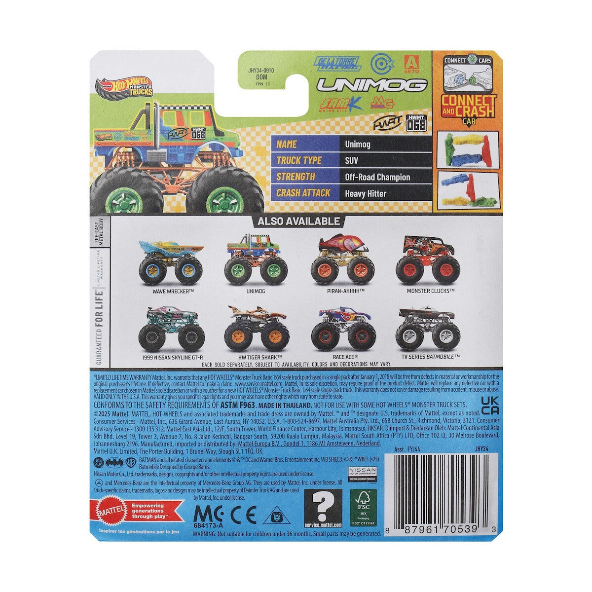 Mattel Hot Wheels Monster Trucks Truck - UNIMOG