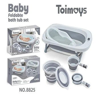 Folding Baby Bathtub Set – 4-Piece