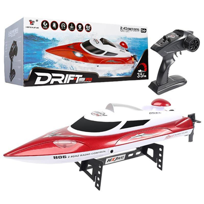 RC High-Speed Speedboat with Lights