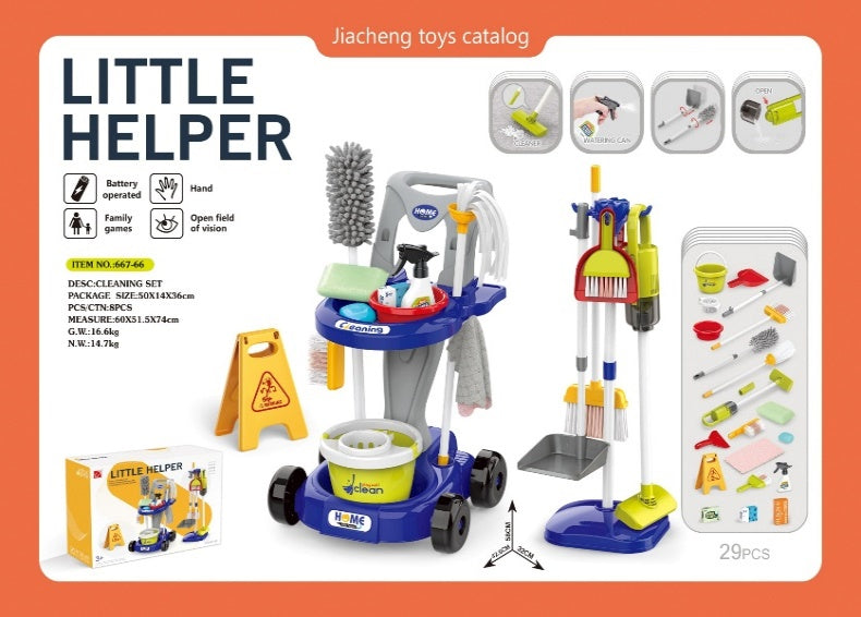 Kids Cleaning Trolley Set