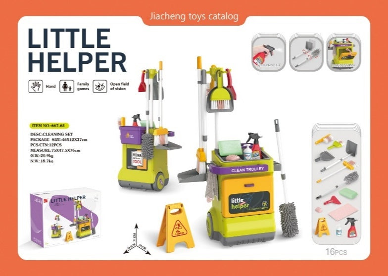 Kids Cleaning Cart Set