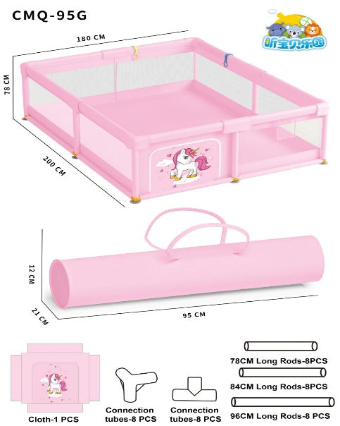 BABY CRAWLING MAT FENCE+60PCS BALL