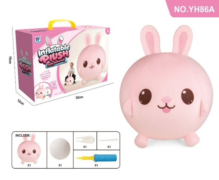 29" LUSH RABBIT INFLATABLE HUG BALL