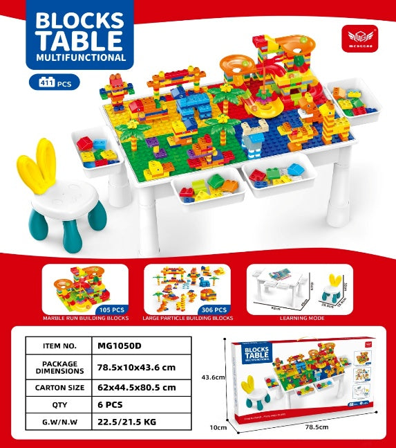 411PCS BUILDING BLOCK TABLE